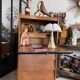 Vintage wooden secretary desk from the 50s