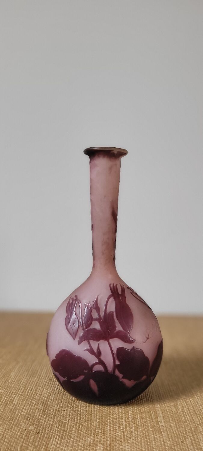 Soliflore vase signed Gallé