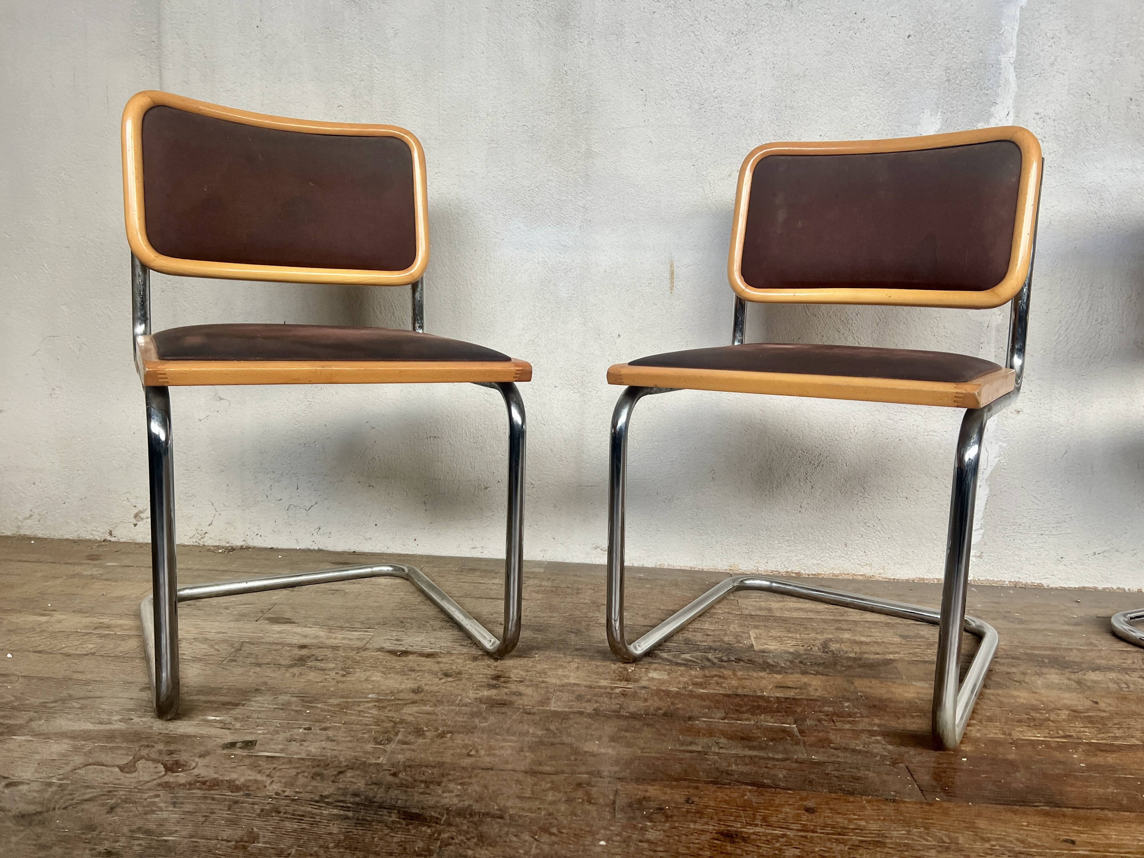Série de 4 chaises Marcel Breuer Made in ITALY