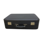 Valise vintage simili cuir noir