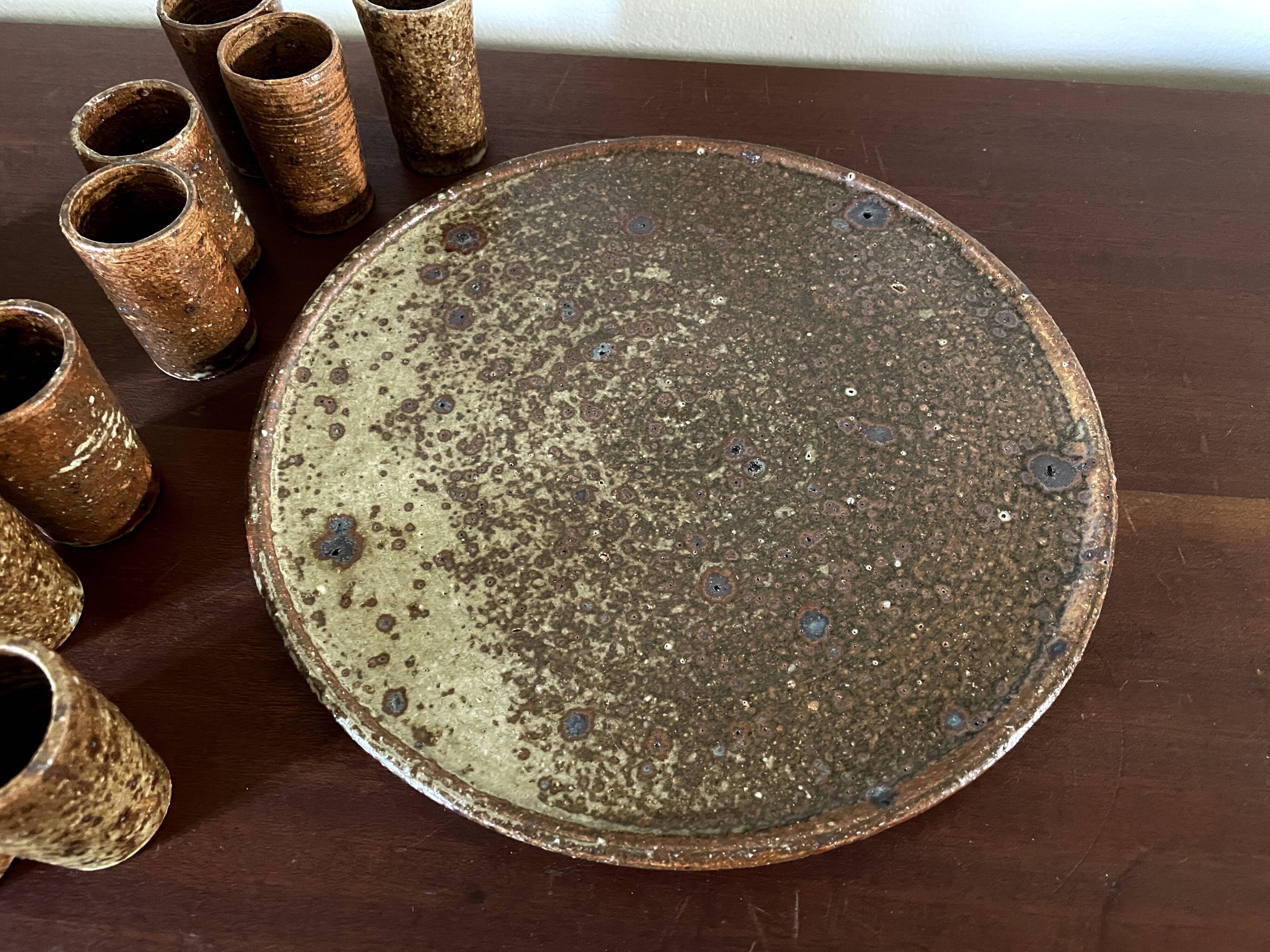 Liqueur service in stoneware 1950