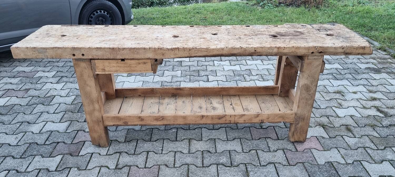 Antique carpenter's workbench