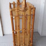 Rattan bottle bar