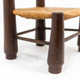 Pair of straw chairs, 1940s