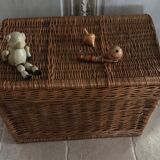 Vintage rattan trunk