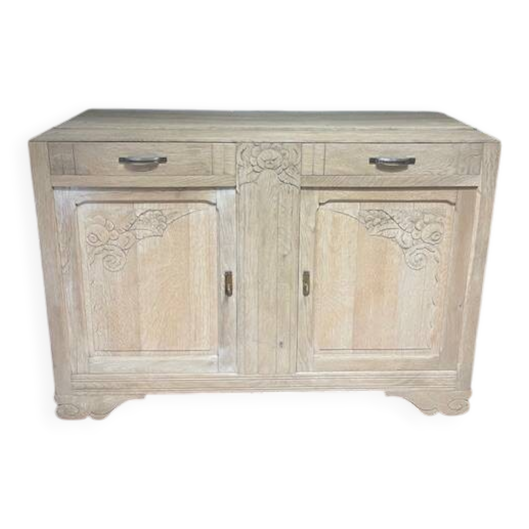 Solid oak sideboard – 1930s – fully airbrushed