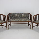 1900s set of viennese secession sofa and armchairs