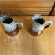 Pair of vintage revol barrel-shaped ceramic jugs 0.25l