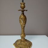 Bronze lamp base, rocaille and voluptuous decor