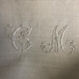 Winegrower's tablecloth, embroidered bedding and monogram
