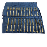 Service of 12 dessert knives and 12 dessert forks by Mappin and Webb.