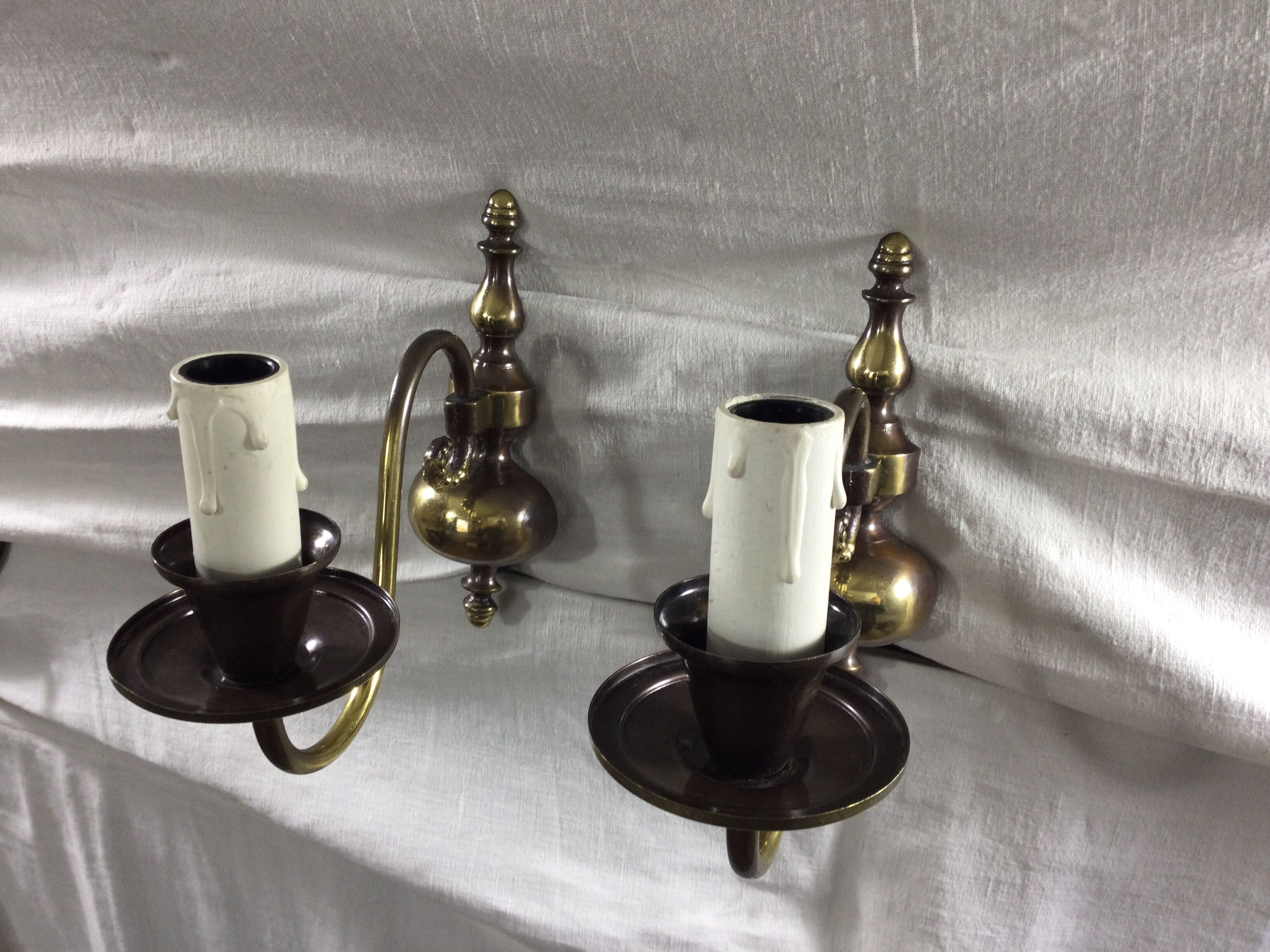 Dutch pair of sconces