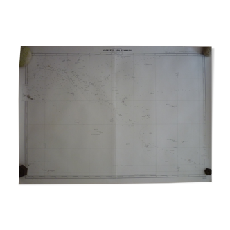 Carte océan pacifique - archipel des tuamotu