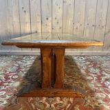 Table basse monastère en chêne parqueté