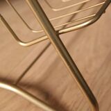 Metal sofa tip and wooden tray
