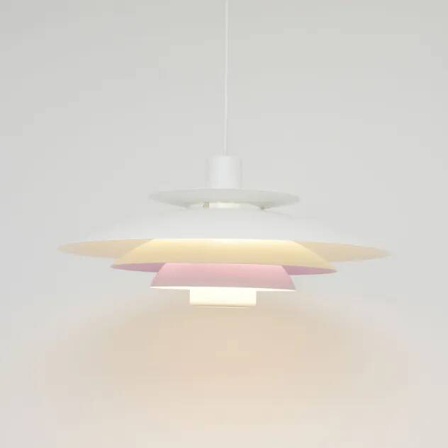 White Scandinavian Form Light lamp, 1970s