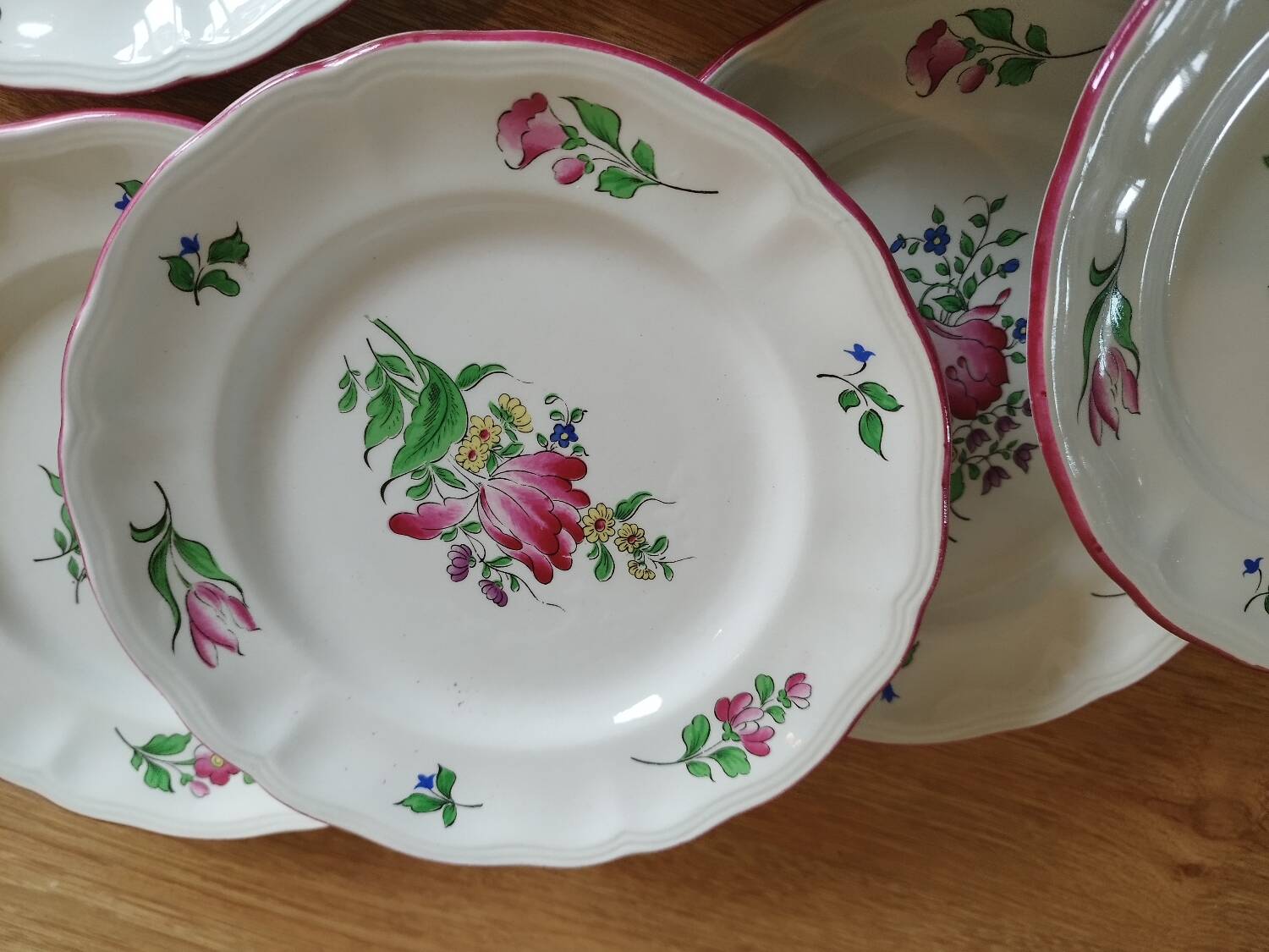 Assiettes à dessert Lunéville Keller et Guérin