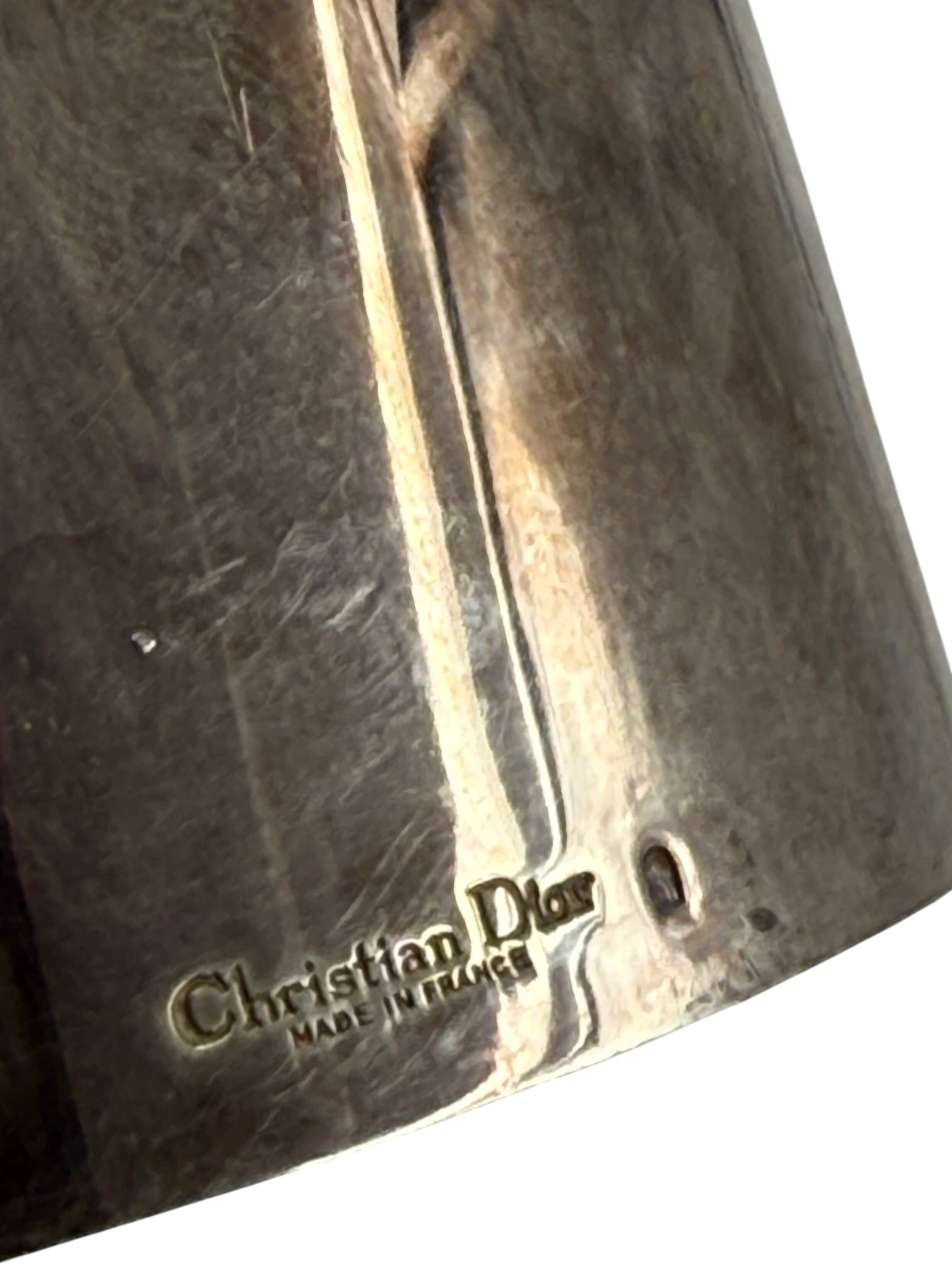 Christian Dior, Silver-plated solifleur sculptural vase, Dior France 1980s