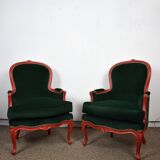 Pair of Louis XV style armchairs