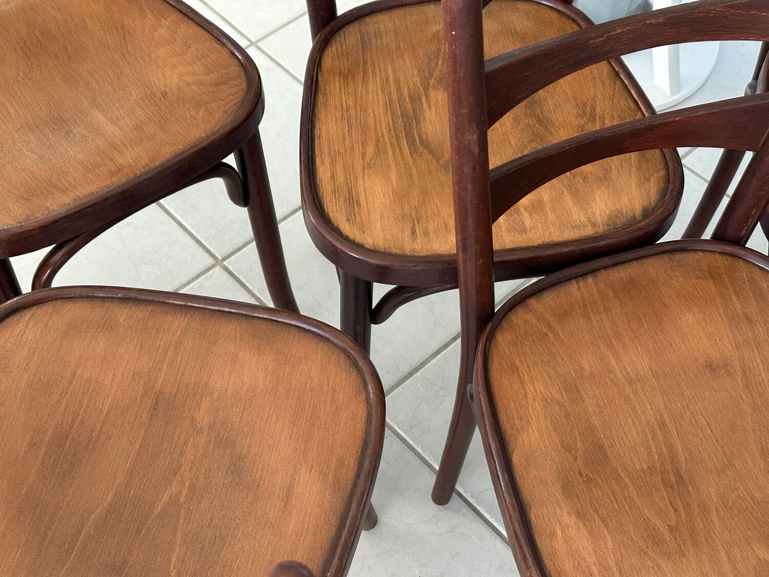 Suite 6 chaises de Bistrot vintage années 1960