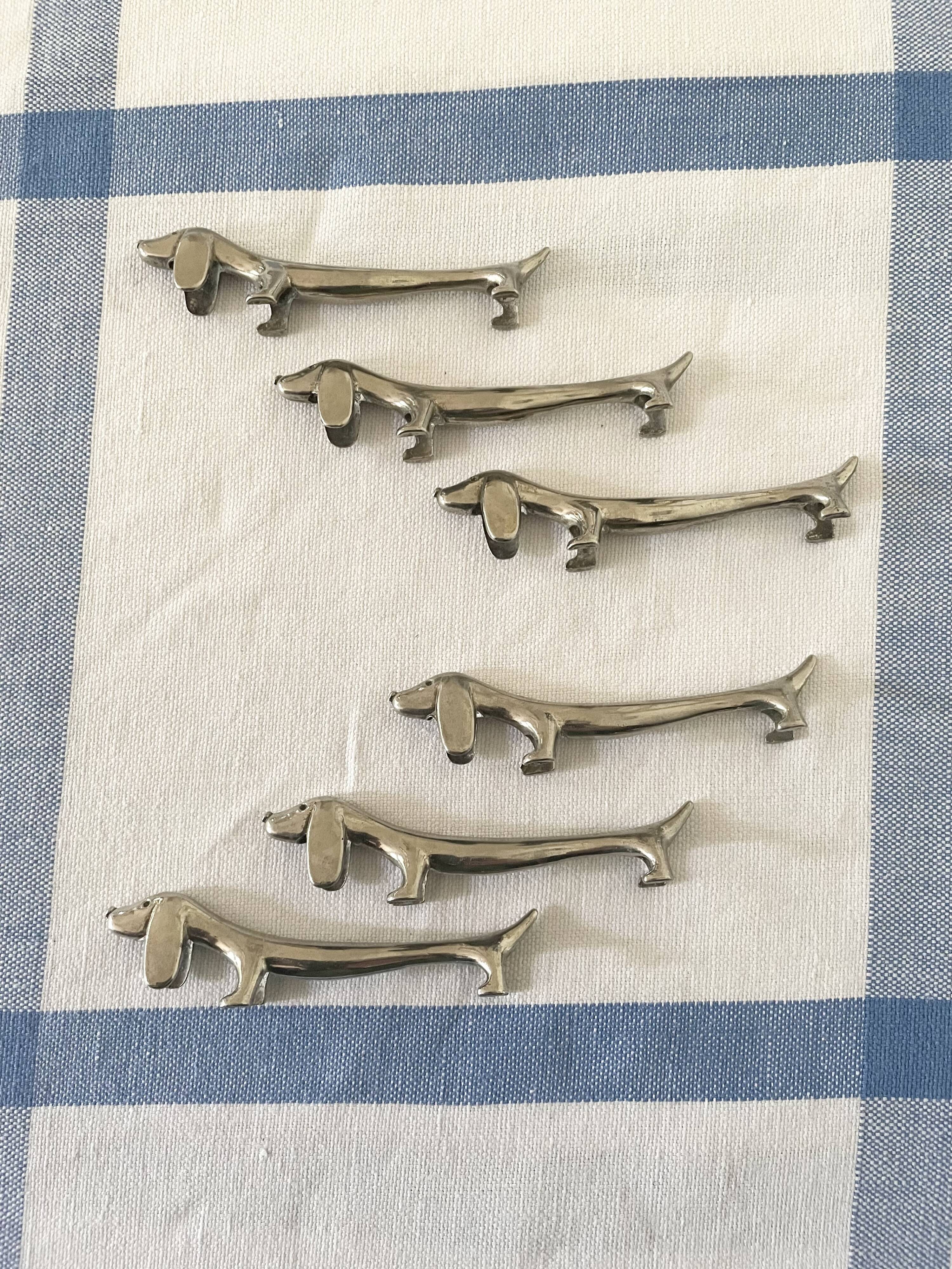 Knife holder dogs bassets metal