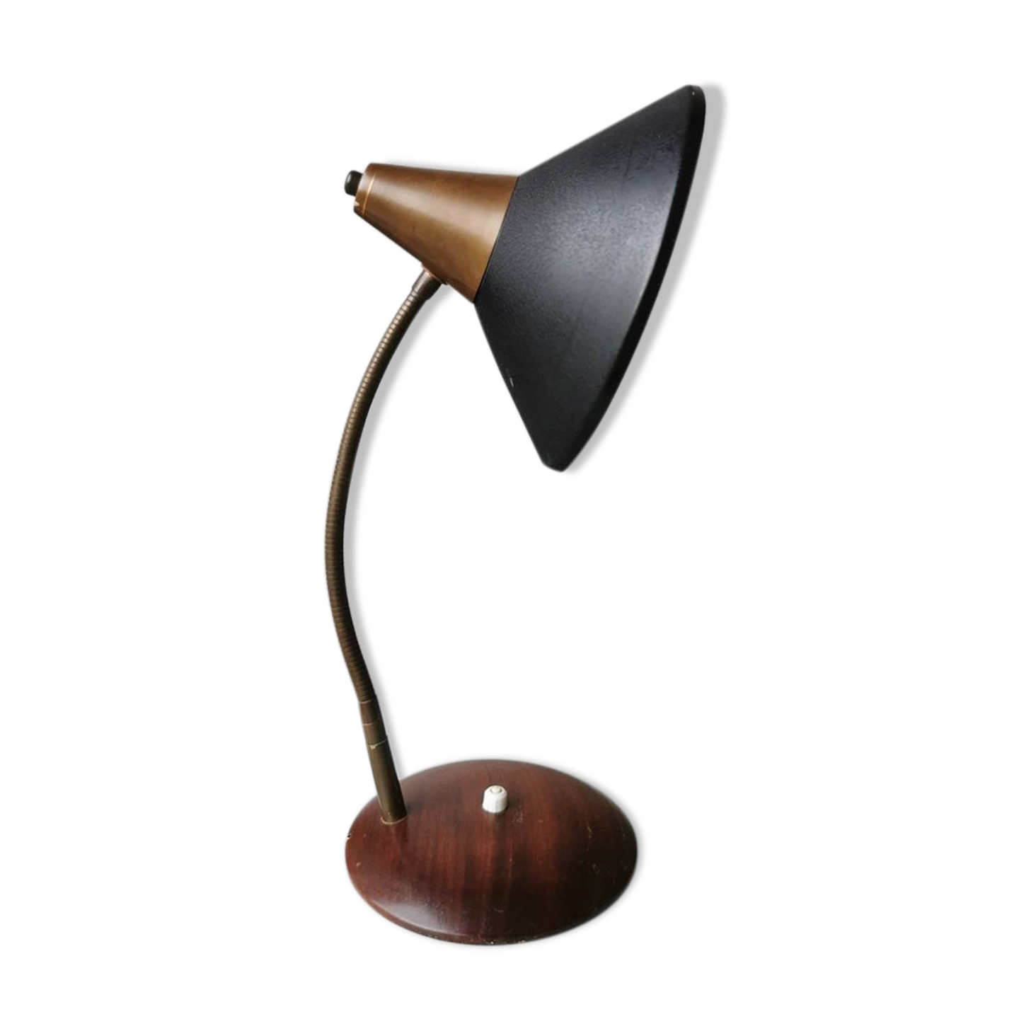 Lampe de bureau design avec abat-jour conique 1970