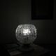Ceiling light or globe wall light, moulded glass, 14 cm, porcelain rose.