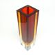 Sommerso vase, mid-century modern, glass, designed by F. Poli, Italy, 1950s