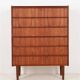 Restored Hanbjerg Møbelfabrik 'Tallboy' teak chest of drawers / Mid-century Danish modern design / 1960s