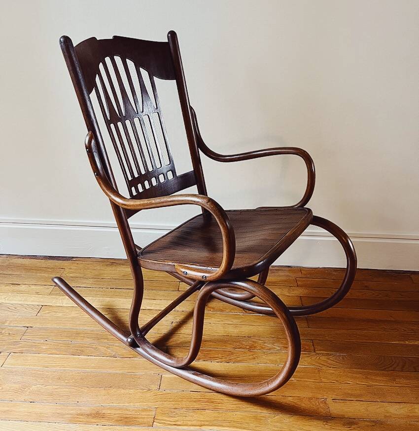 Rocking chair by Gustave Siegel designed by Jacob & Josef Kohn