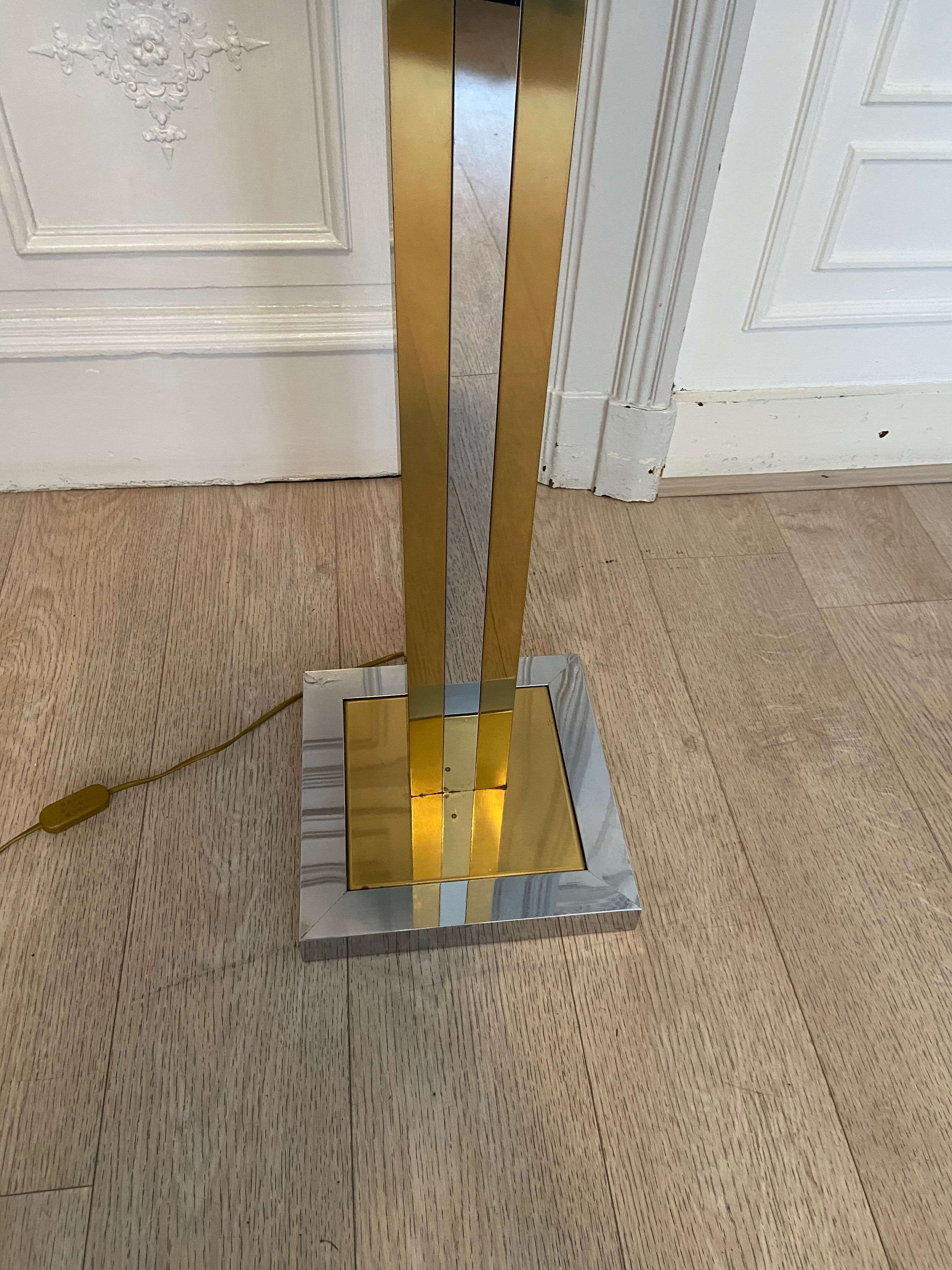 Chrome and gold lamp, Italy, 1970