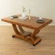 Elegant Art Deco dining table from the 1930s, walnut root veneer