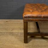 Set of Chesterfield armchairs with footstool