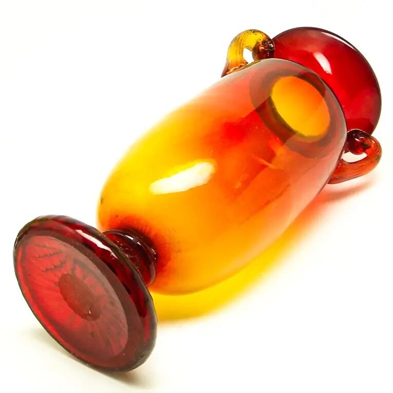 Mid-century modern vase, glass, designed by J. Słuczan-Orkusz, Poland, 1970s