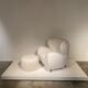 Lounge chair by Märta Blomstedt and matching footstool