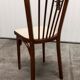 Baumann chair 153 in dark wood and white skai