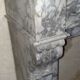 Fireplace modillon Napoleon III in gray marble of the nineteenth