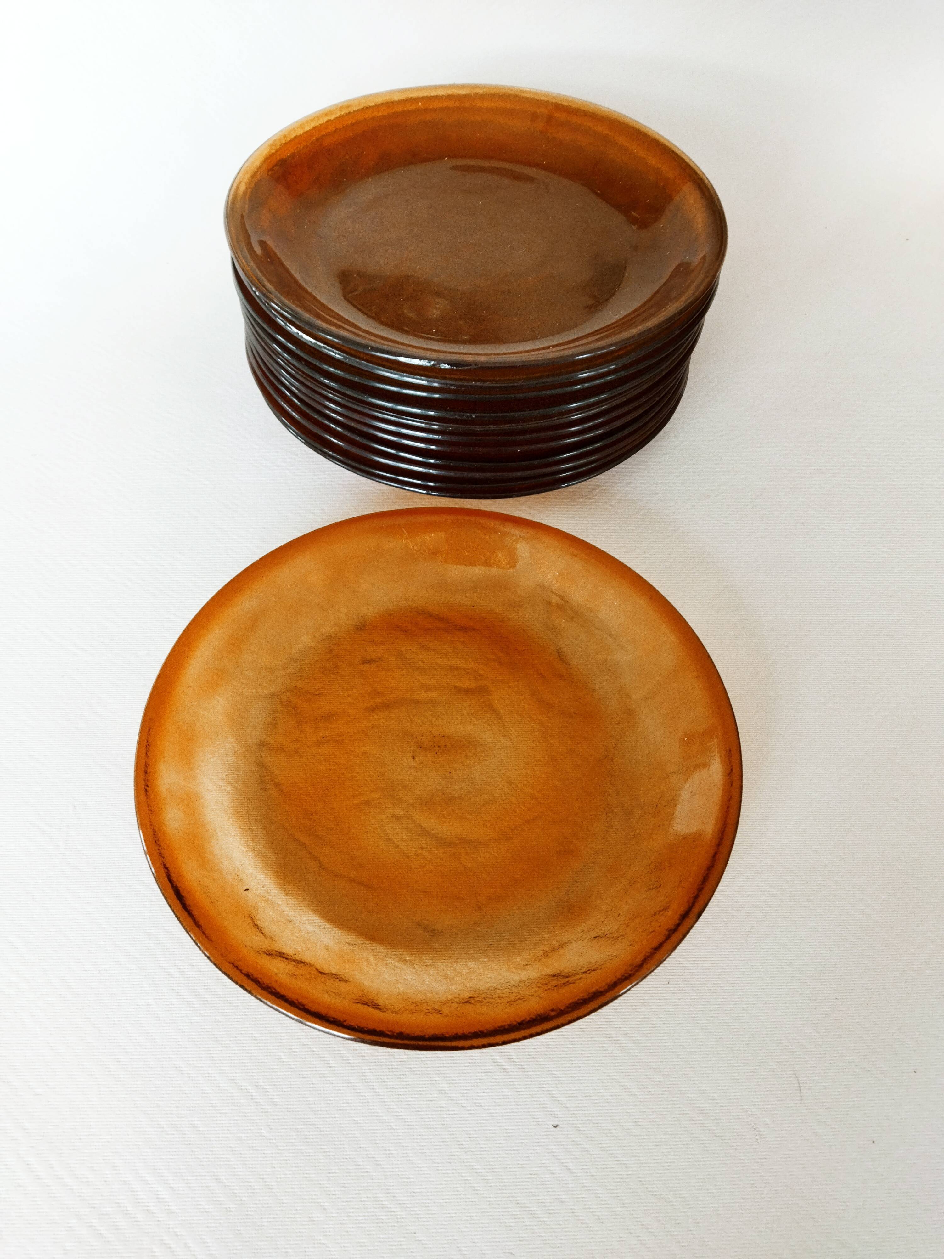 12 flat plates Arcoroc Sierra Ambre