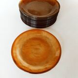 12 flat plates Arcoroc Sierra Ambre