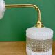 Vintage globe angled wall light in white and clear glass