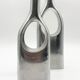 Pair of "drop" vases in aluminium cast, Italy, 1970s