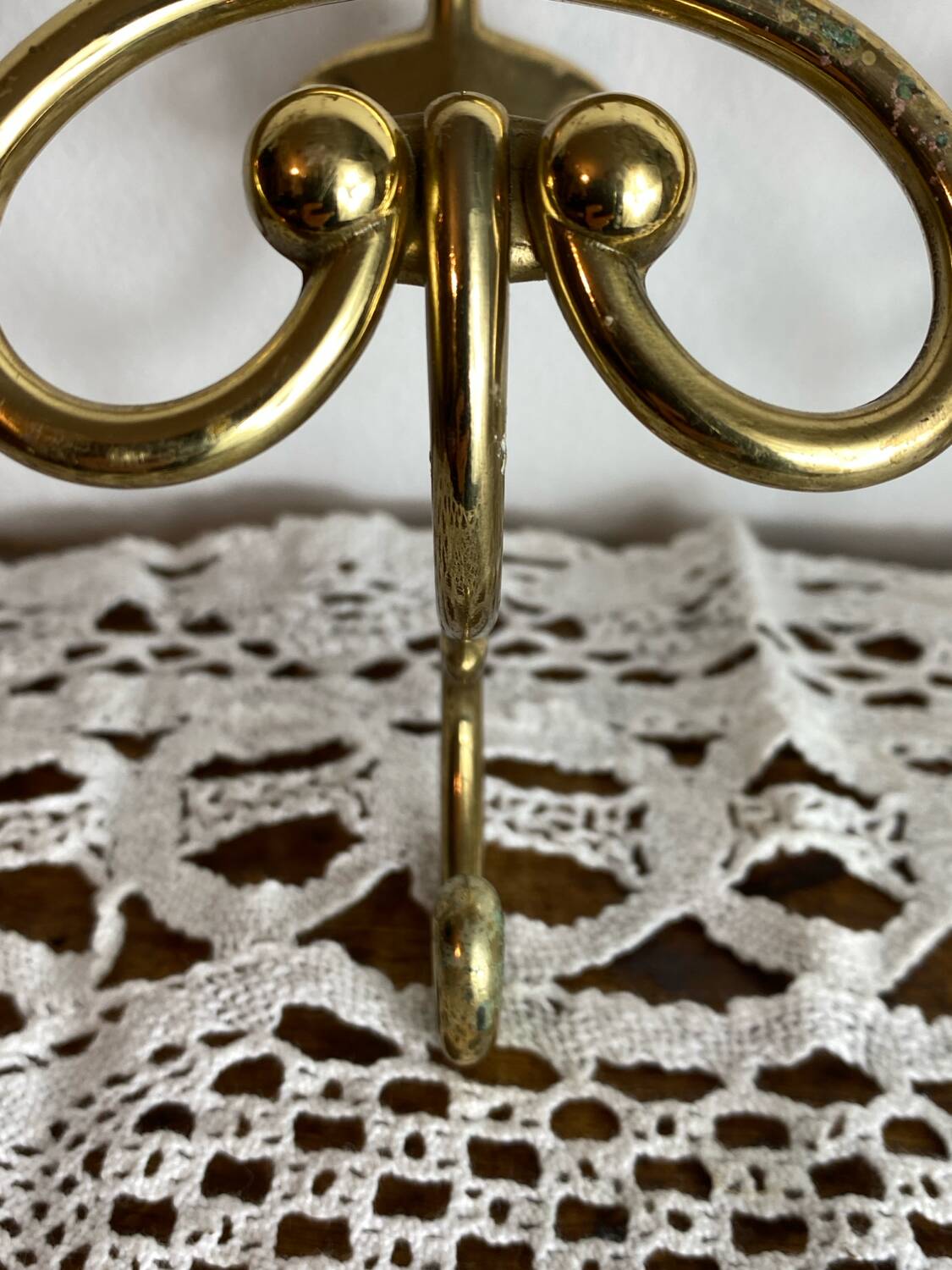 Pair of brass hooks