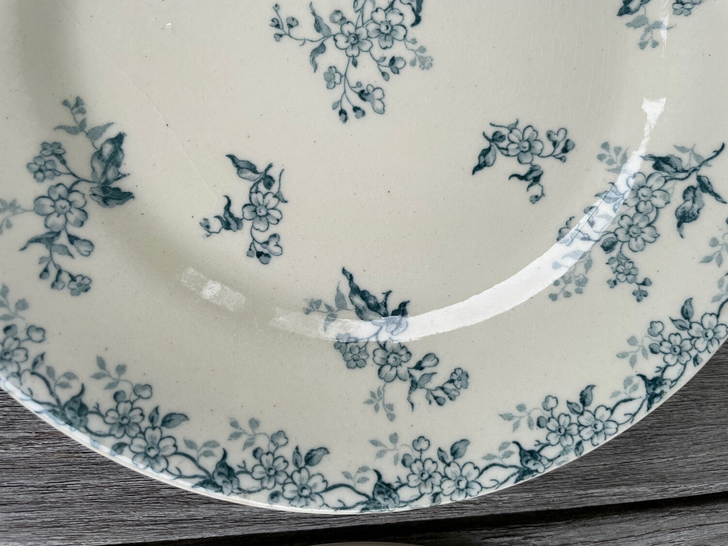 6 Mismatched Gien Iron Earth Dessert Plates