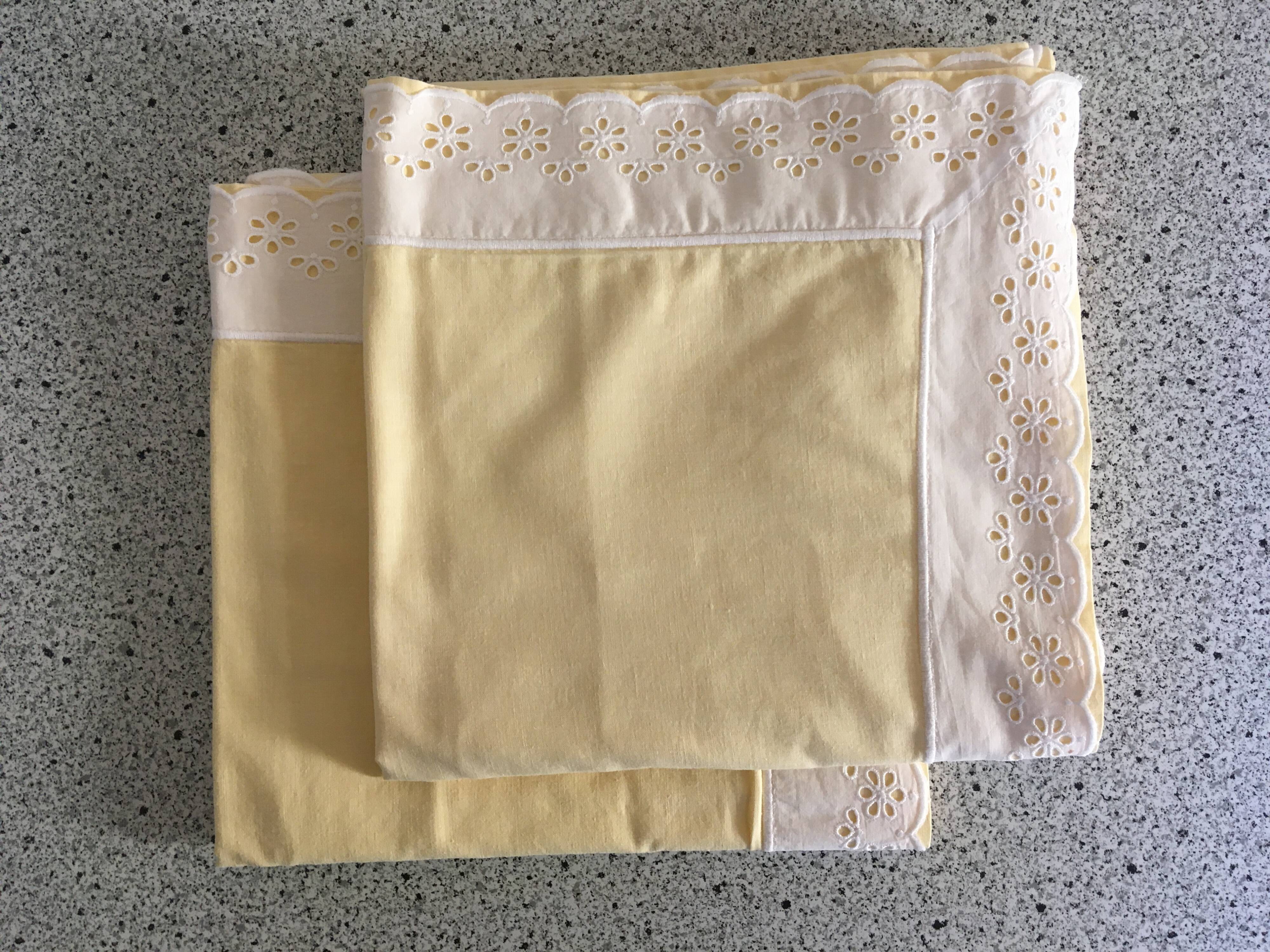 Pair of English style pillowcases