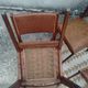 Set 7 chaises et 2 fauteuils bridge vintage chêne+simili