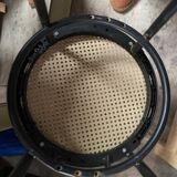 New black metal cane bistro chair