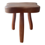 Wooden tripod stool - 50s brutalist design
