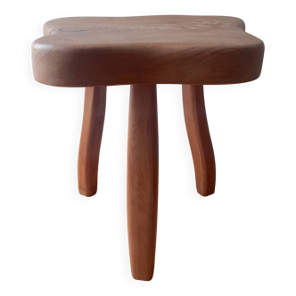 Wooden tripod stool - 50s brutalist design