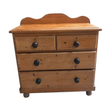 Pine chest of drawers with large buttons