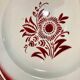 Digoin Sarreguemine red plate